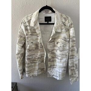 Sanctuary white camo light weight jacket size L